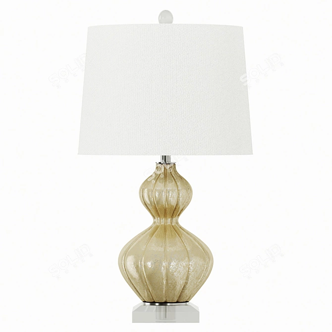 Elegant Ripple Table Lamp 3D model image 1