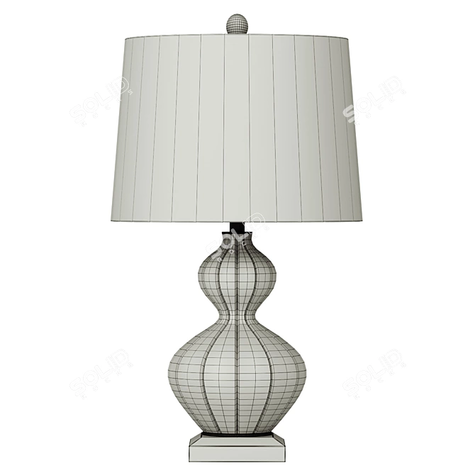 Elegant Ripple Table Lamp 3D model image 2