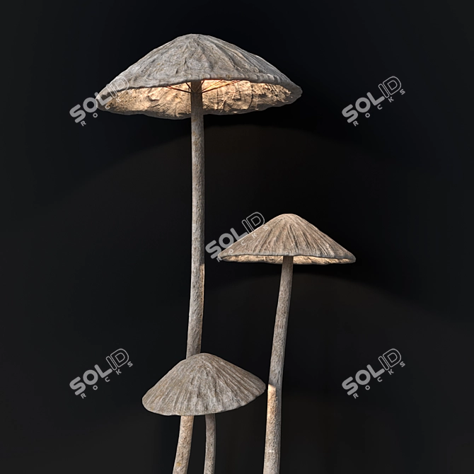  Mushroom Floor Lamp. Unique Design 3D model image 6