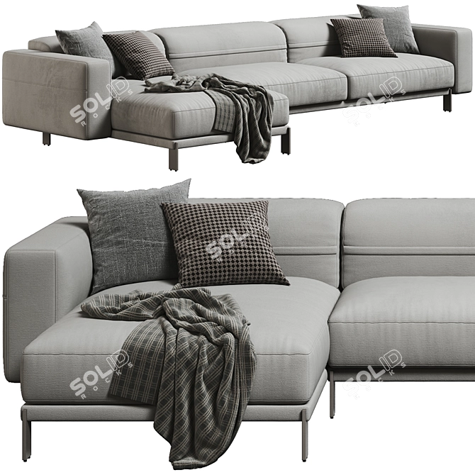  Stylish Ditre Italia Chaise Sofa 3D model image 1