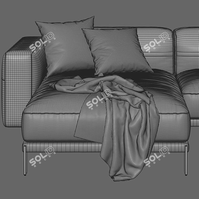  Stylish Ditre Italia Chaise Sofa 3D model image 5