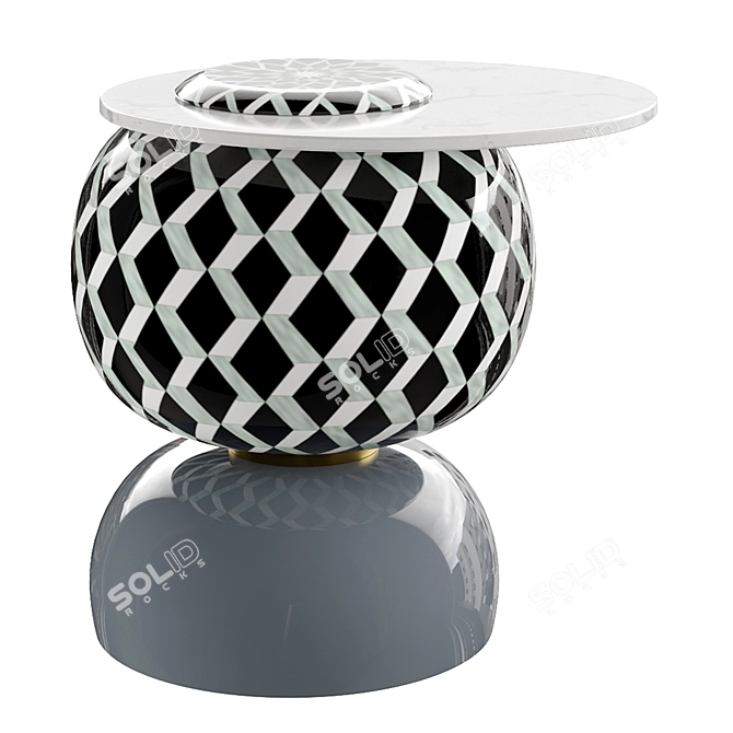 Sleek Gentlemen Grey Table 3D model image 1