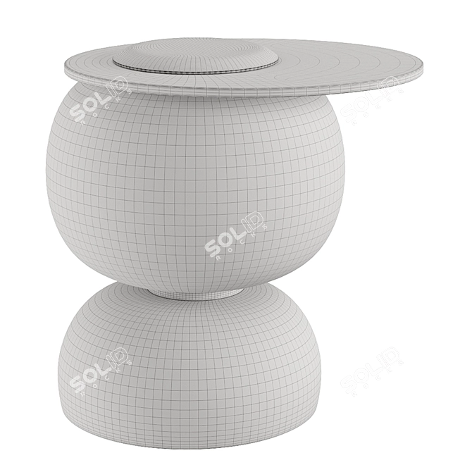 Sleek Gentlemen Grey Table 3D model image 7