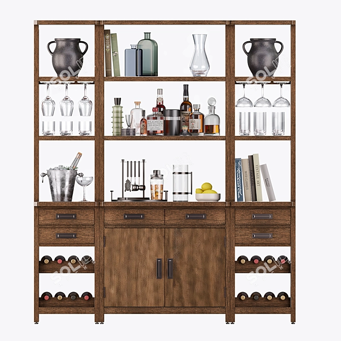 Versatile Mateo Modular Bar Suite 3D model image 1