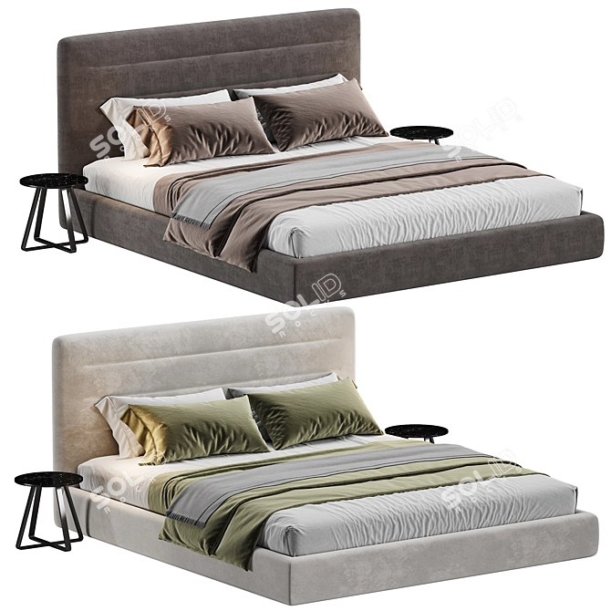 Stylish Wendy Bed Collection in 3D 3D model image 4