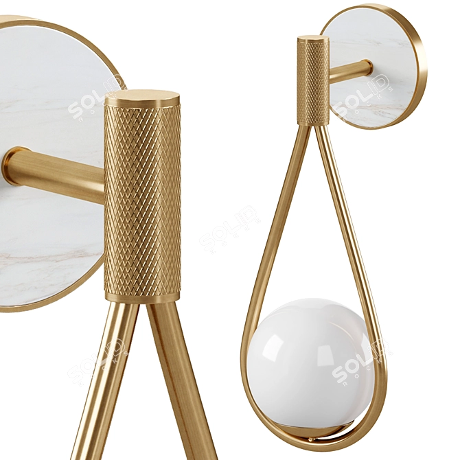 Elegant Saint Moritz Wall Sconce 3D model image 1