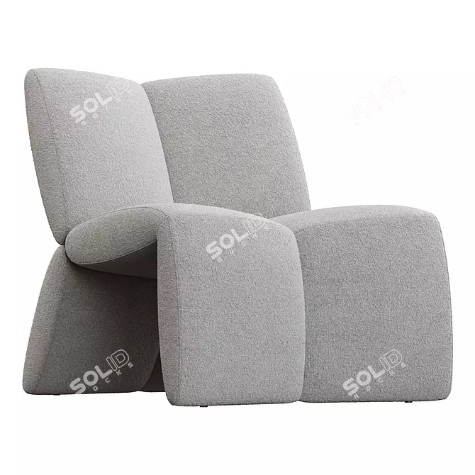 Modern YAYA Armchair 3D Model 3D model image 3