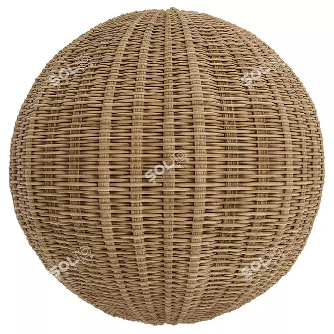 Wicker Ribbon Fiber Textures Bundle 3D model image 4