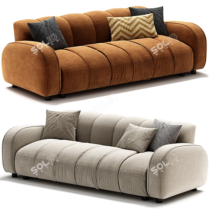 Renzo Ranch Sofa, Modern Design 3D model image 1