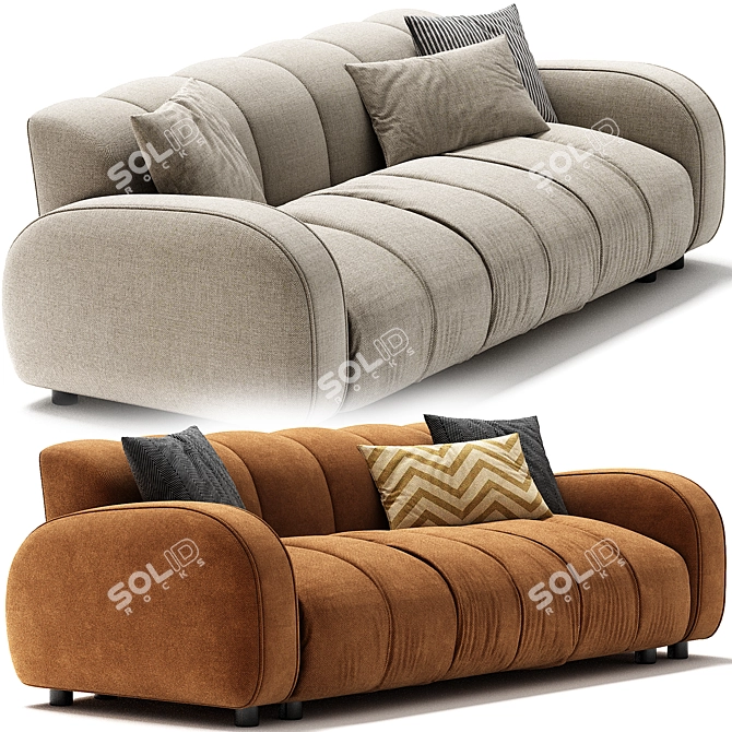 Renzo Ranch Sofa, Modern Design 3D model image 2