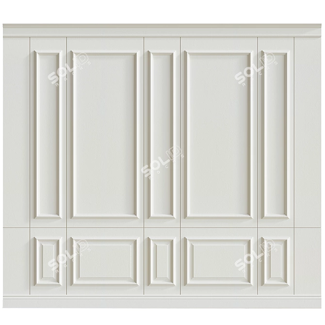 Decorative Plaster & Moulding Panel 3D model image 1