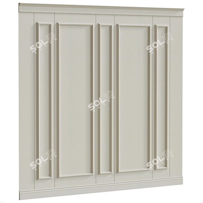 Decorative Plaster & Moulding Panel 3D model image 2