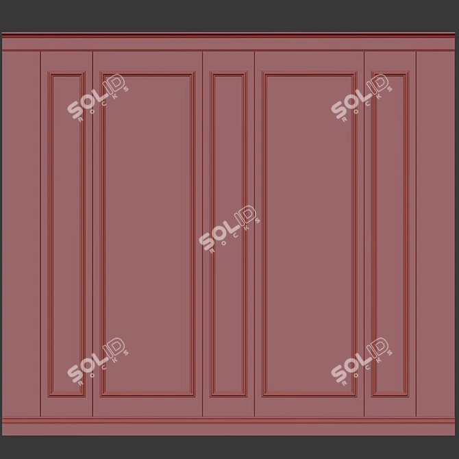 Decorative Plaster & Moulding Panel 3D model image 5