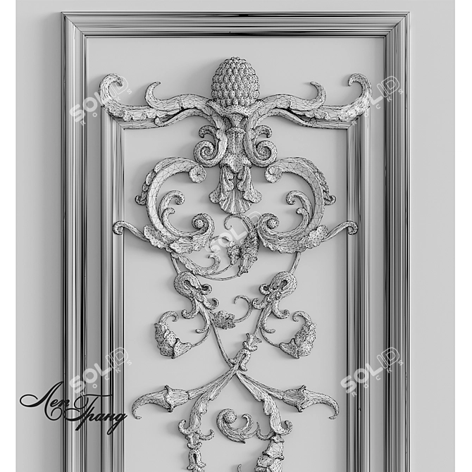 Flush Mounted Decorative Insert №110 3D model image 3