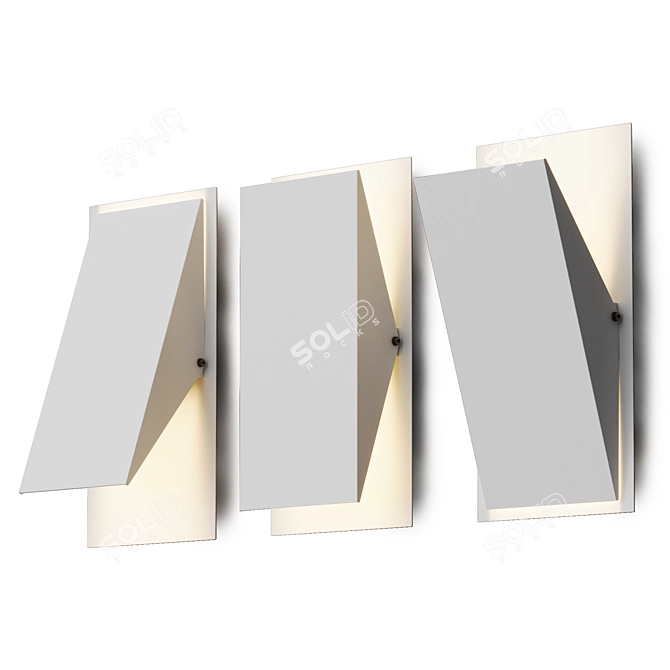 Modern Metal Wall Sconce 3D model image 1