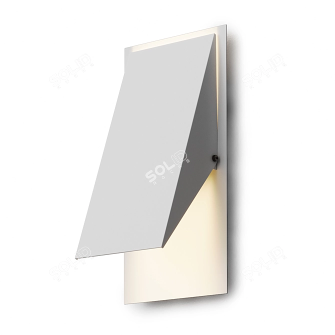 Modern Metal Wall Sconce 3D model image 4