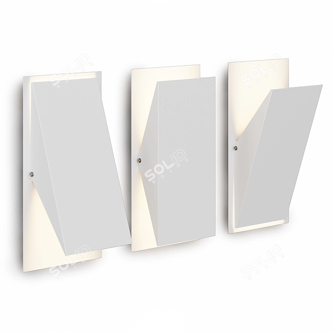 Modern Metal Wall Sconce 3D model image 5