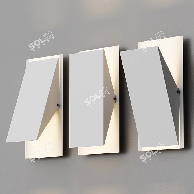 Modern Metal Wall Sconce 3D model image 6