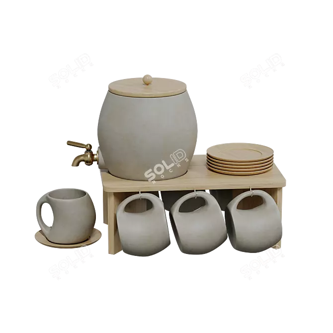 Eco Clay Water Set 3D model image 2