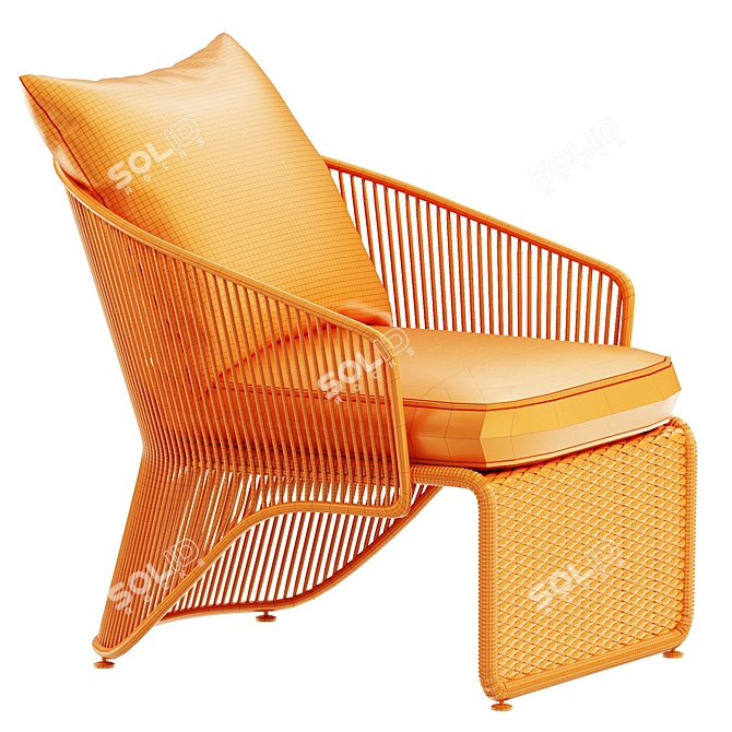 Modern Outdoor Colette Armchair 3D model image 2