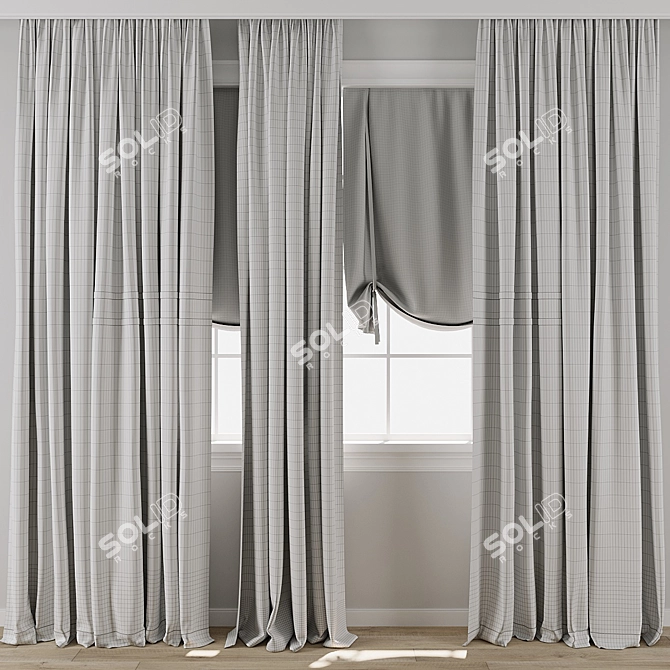 Versatile Curtain 3D Model Set 3D model image 3