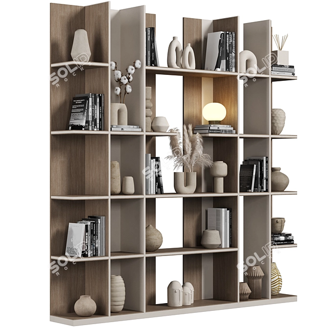 Modular Bookcase 3D Model Organize 3D model image 2