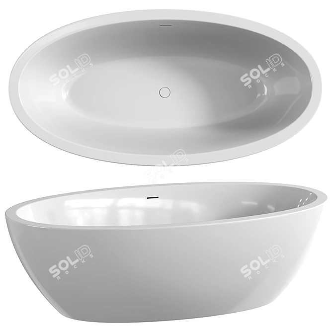 Tellkamp Space Oval Freestanding Bath 3D model image 1