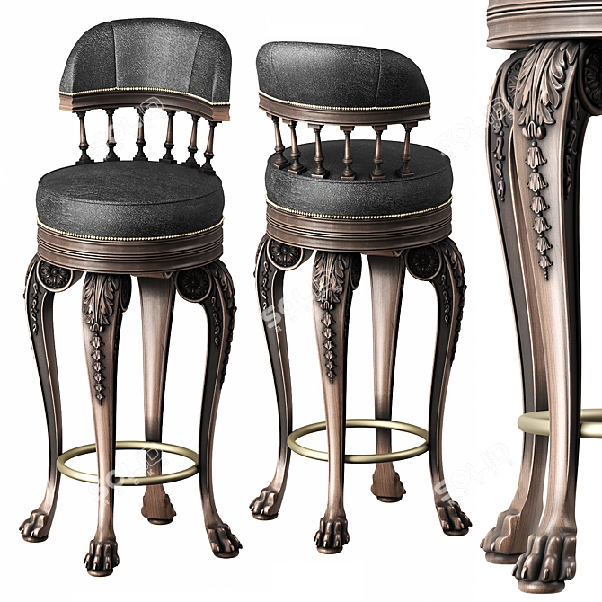 Classic Bar Stool Giovanni 3D model image 1