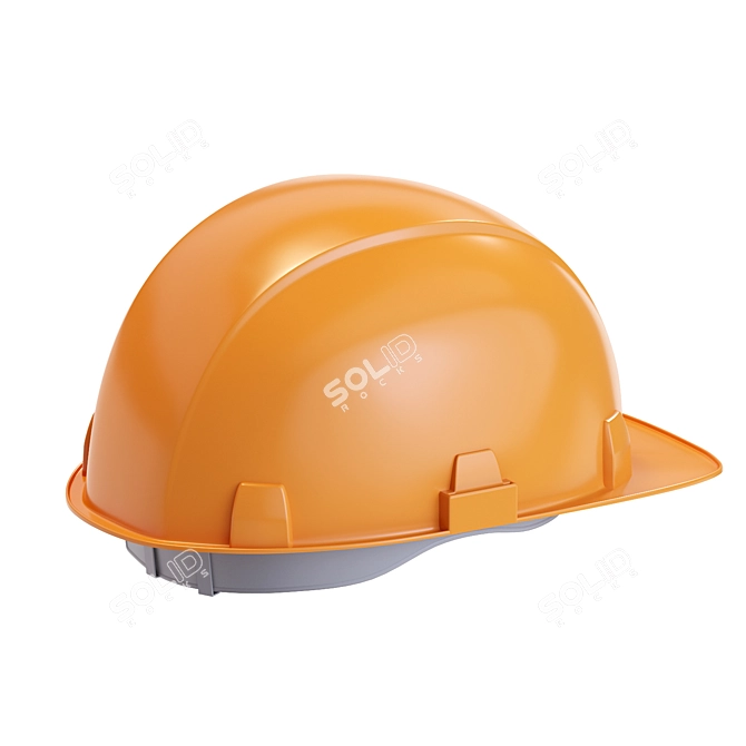 Construction Safety Helmet 3D model image 2