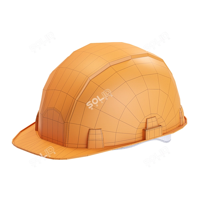 Construction Safety Helmet 3D model image 3