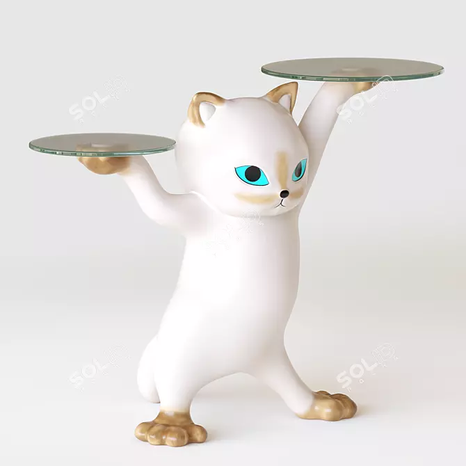 Modern Kitty Side Table By Lula 3D model image 2