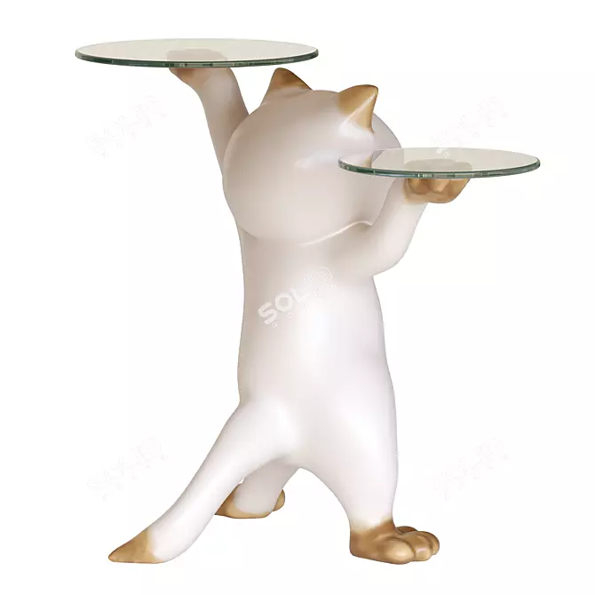 Modern Kitty Side Table By Lula 3D model image 3
