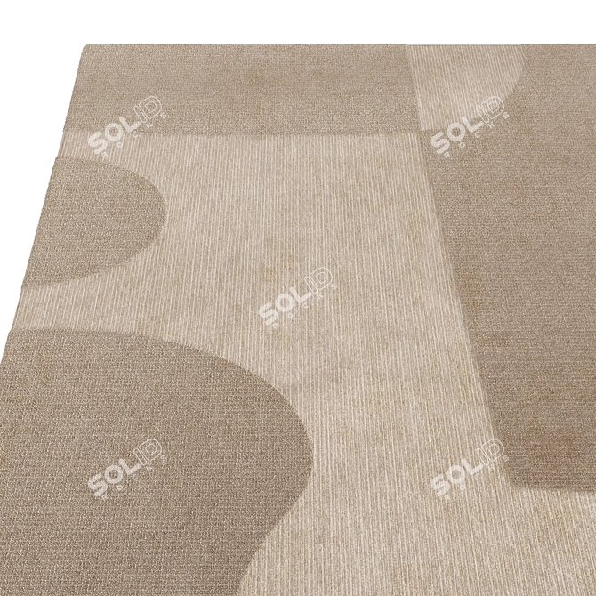 Beige YUKA Rug with Displacement Technology 3D model image 4