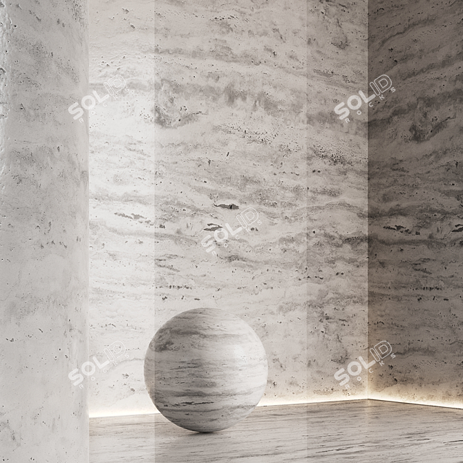 Travertine Stone Texture Collection 3D model image 3