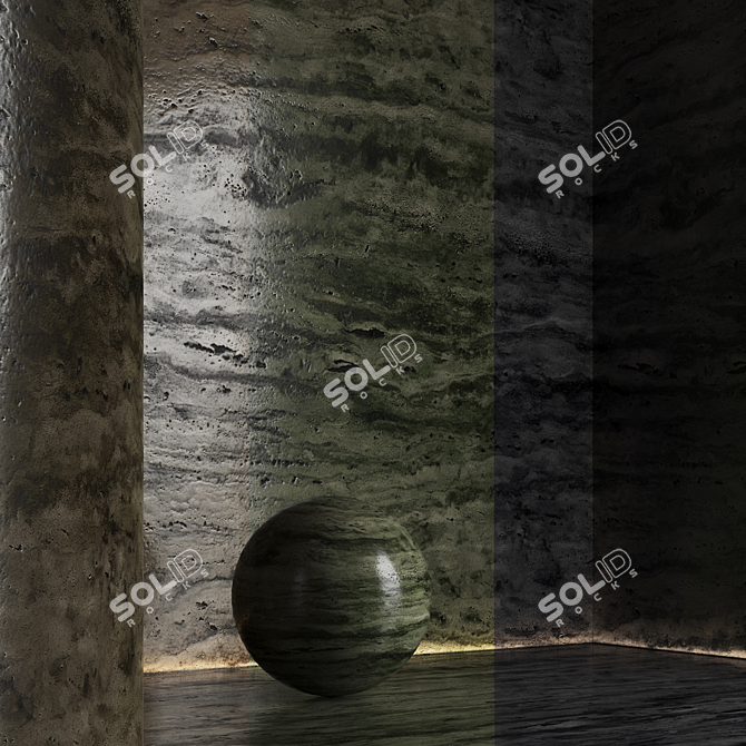 Travertine Stone Texture Collection 3D model image 6