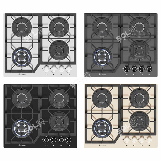 Gefest Glass Cooking Surfaces 3D model image 2