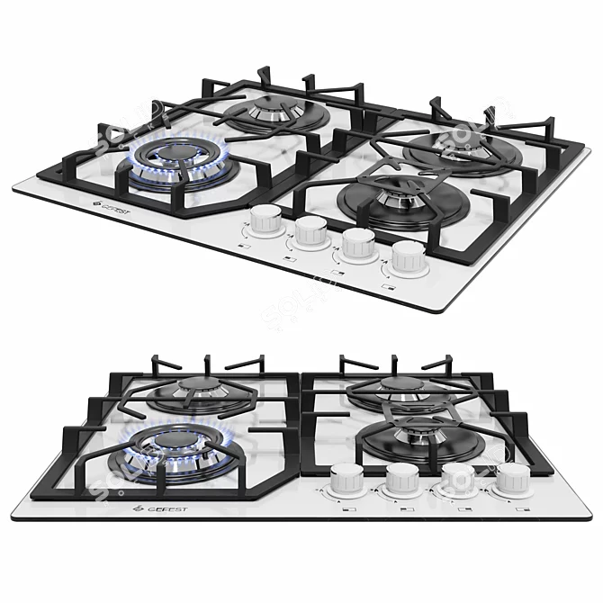 Gefest Glass Cooking Surfaces 3D model image 4