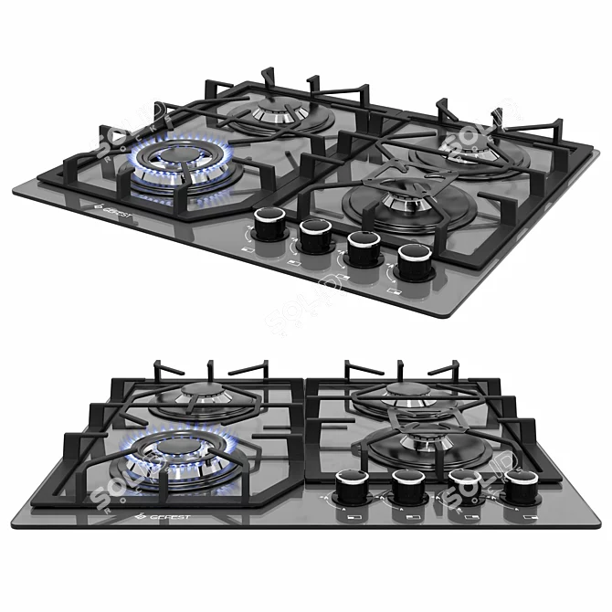 Gefest Glass Cooking Surfaces 3D model image 5