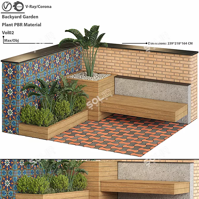 Lush Garden PBR Textures Vol02 3D model image 8