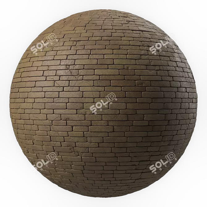 Artisan Brick Texture 4K Decor 3D model image 7