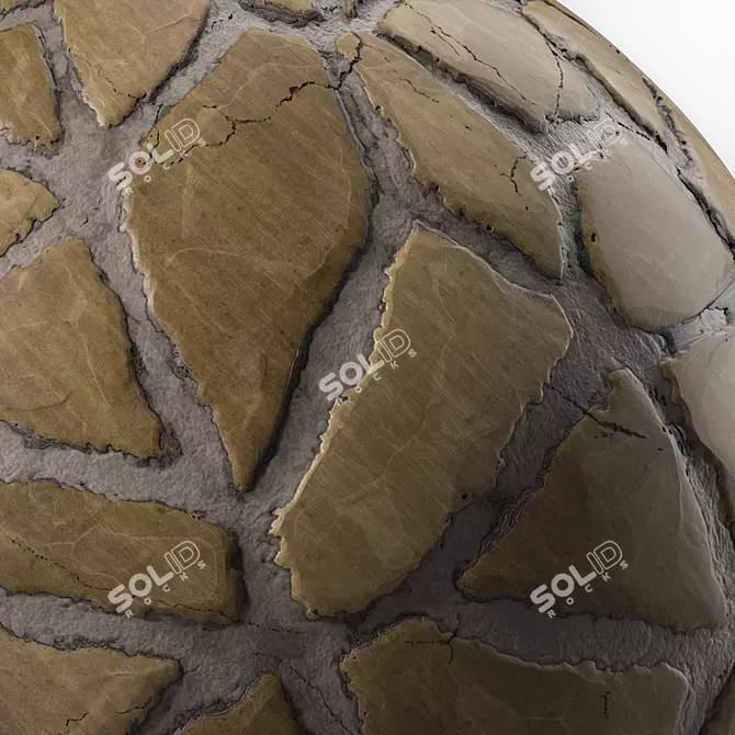 Artisan Decorative Rock Wall Texture 3D model image 3