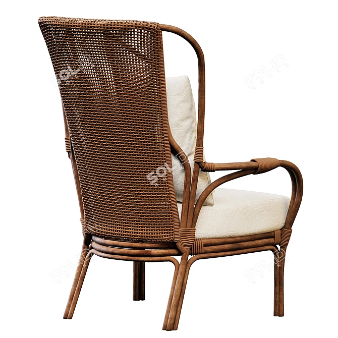PARKER RATTAN ACCENT CHAIR 3D model image 5