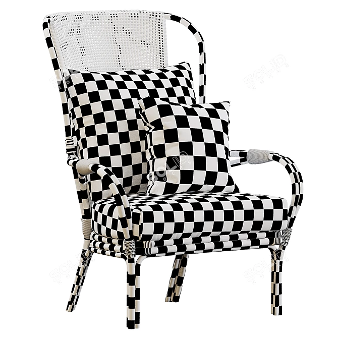 PARKER RATTAN ACCENT CHAIR 3D model image 6