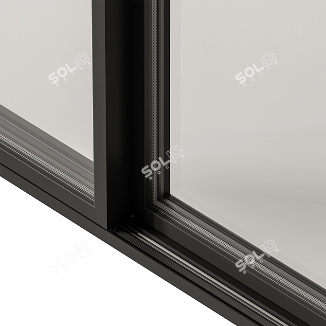 Metal Sliding Windows Set 30 3D model image 4