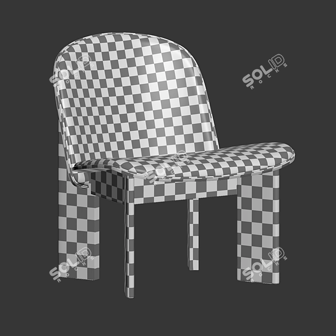 Modern Chisel Lounge Chair Collection 3D model image 4