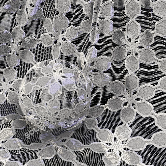 Geometric Lace Fabric Collection-Vol16 3D model image 3