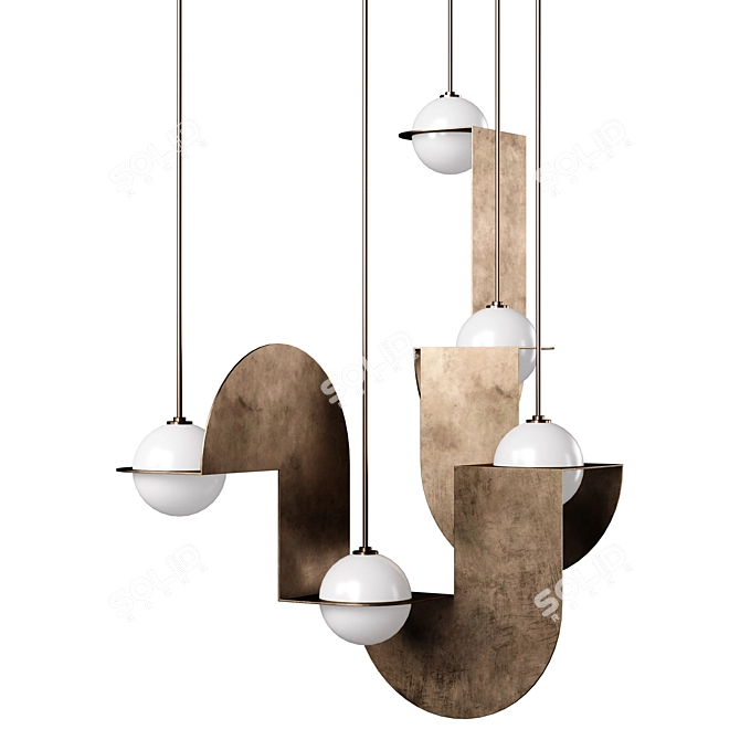 Elegant Pendant by Lamber&Fils 3D model image 1