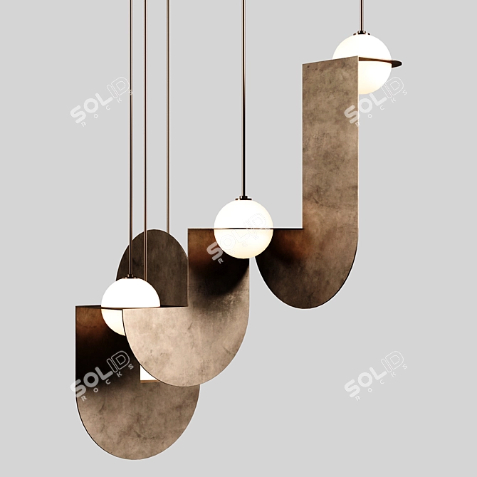 Elegant Pendant by Lamber&Fils 3D model image 2