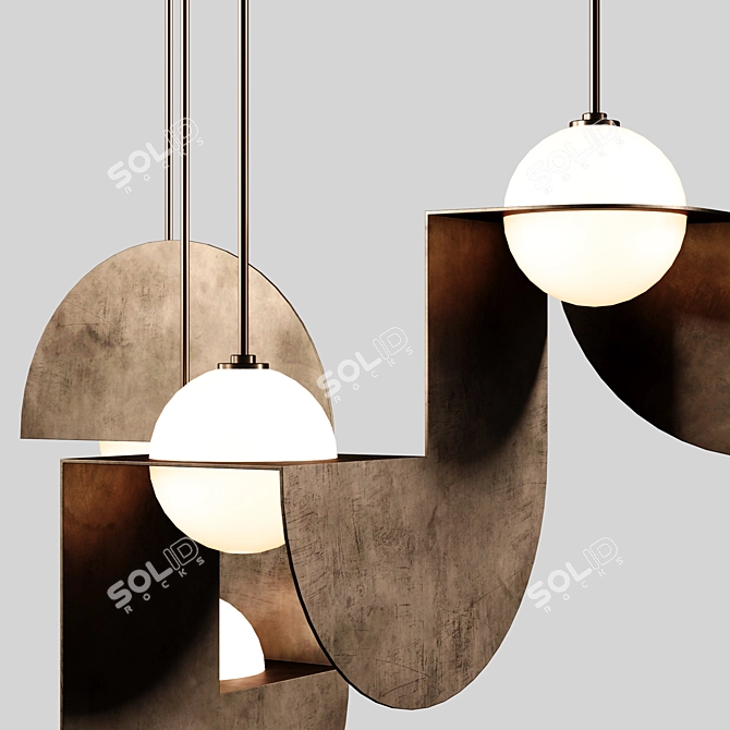 Elegant Pendant by Lamber&Fils 3D model image 4