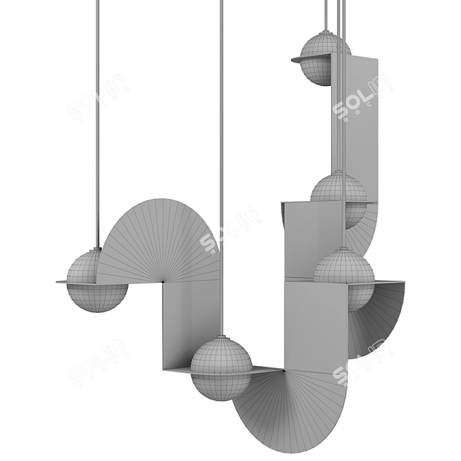 Elegant Pendant by Lamber&Fils 3D model image 7